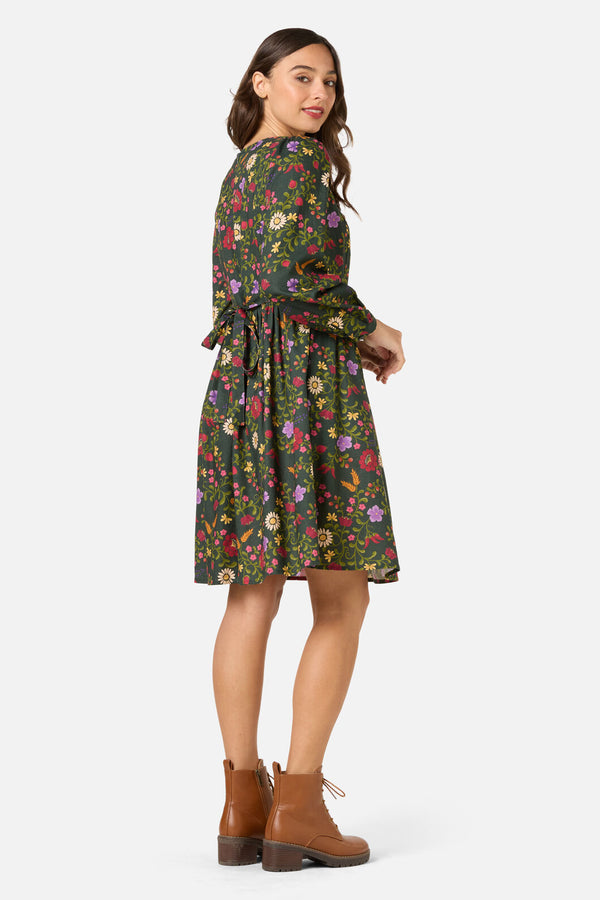 Princess Highway - Joelle Folk Floral Mini Dress - green