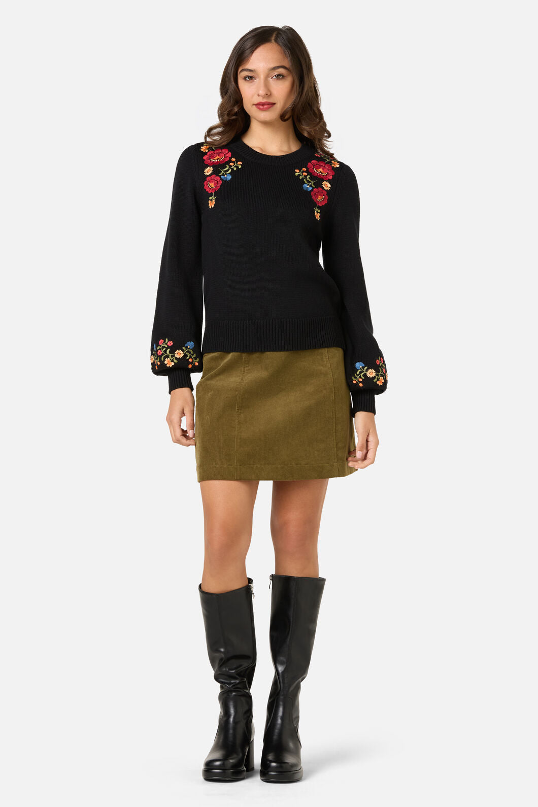 Princess Highway - Joelle Embroidered Jumper - black