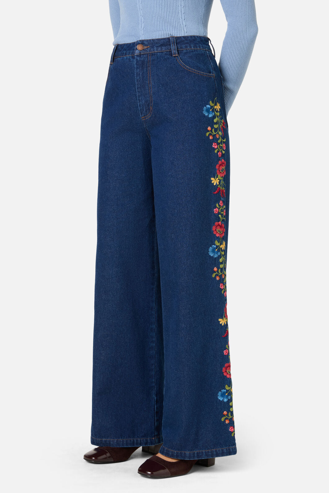 Princess Highway - Joelle Embroidered Jean - blue-denim
