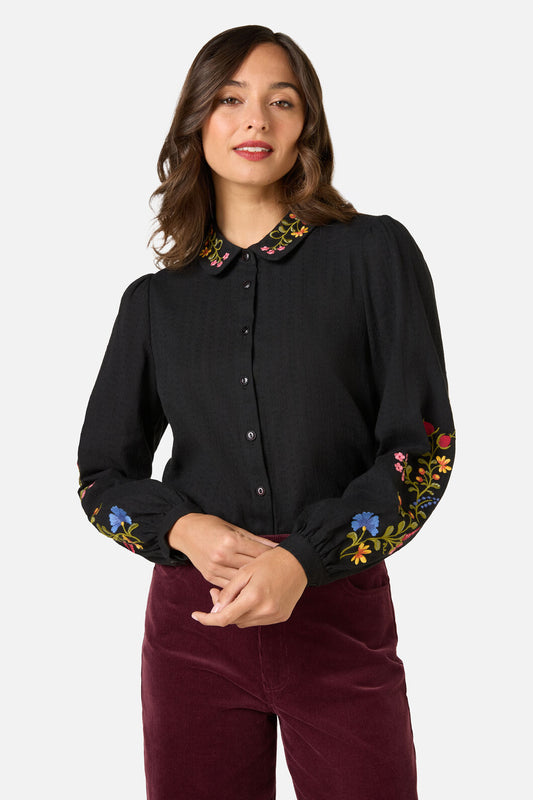 Princess Highway - Joelle Embroidered Blouse - black
