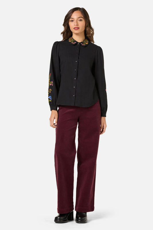 Princess Highway - Joelle Embroidered Blouse - black