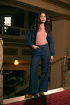 Princess Highway - Polka Spot Denim Jean - dark-denim