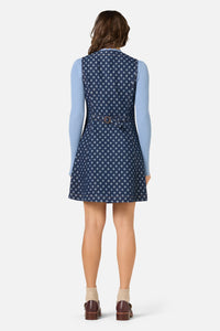 Princess Highway - Polka Spot Denim Pinny - dark-denim