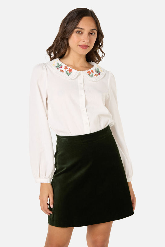 Princess Highway - Midnight Garden Embroidered Blouse - cream