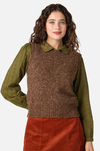 Princess Highway - Cute Cozy Wool Blend Vest - chocolate