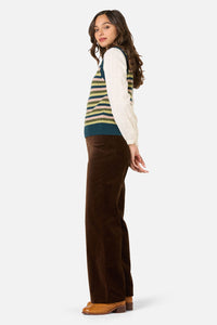 Princess Highway - Rory Wool Blend Stripe Vest - green-multi