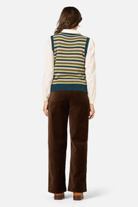 Princess Highway - Rory Wool Blend Stripe Vest - green-multi