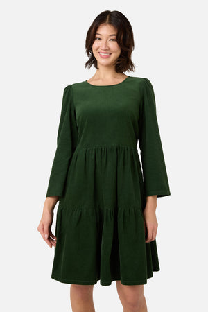 Princess Highway - Dani Cord Sleeved Dress - green