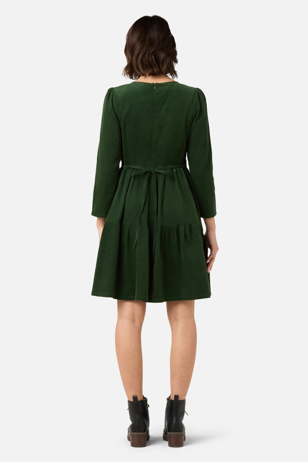 Princess Highway - Dani Cord Sleeved Dress - green