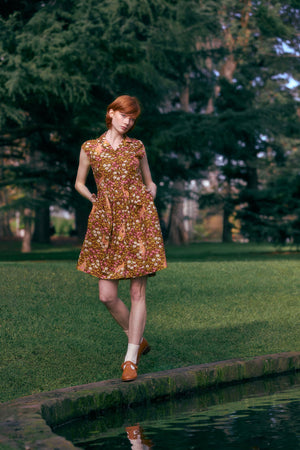 Princess Highway - Kangaroo & Flora Shirt Dress - rust