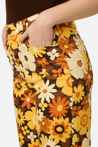 Princess Highway - Twiggy Floral Flare Jeans - golden-brown
