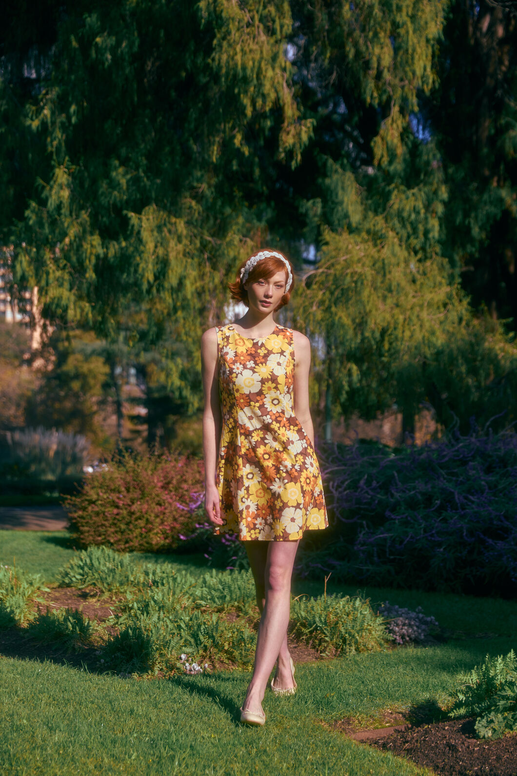 Princess Highway - Twiggy Floral Shift Dress - golden-brown