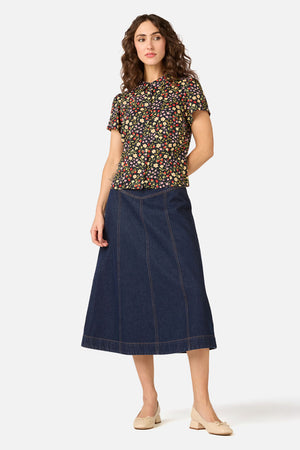 Princess Highway - Ditsy Ladybug Floral Blouse - navy