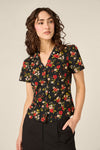 Princess Highway - Posy Floral Blouse - black