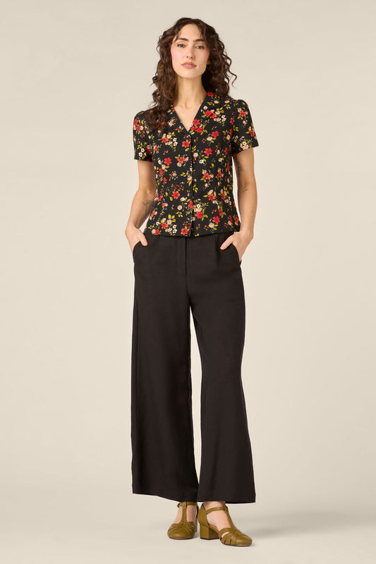 Princess Highway - Posy Floral Blouse - black