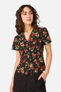 Princess Highway - Posy Floral Blouse - black