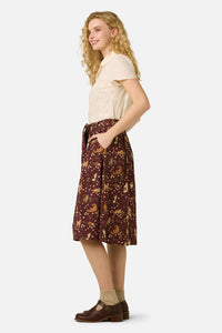 Princess Highway - Cute Cats Midi Skirt - plum