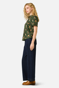 Princess Highway - Cute Cats Blouse - green