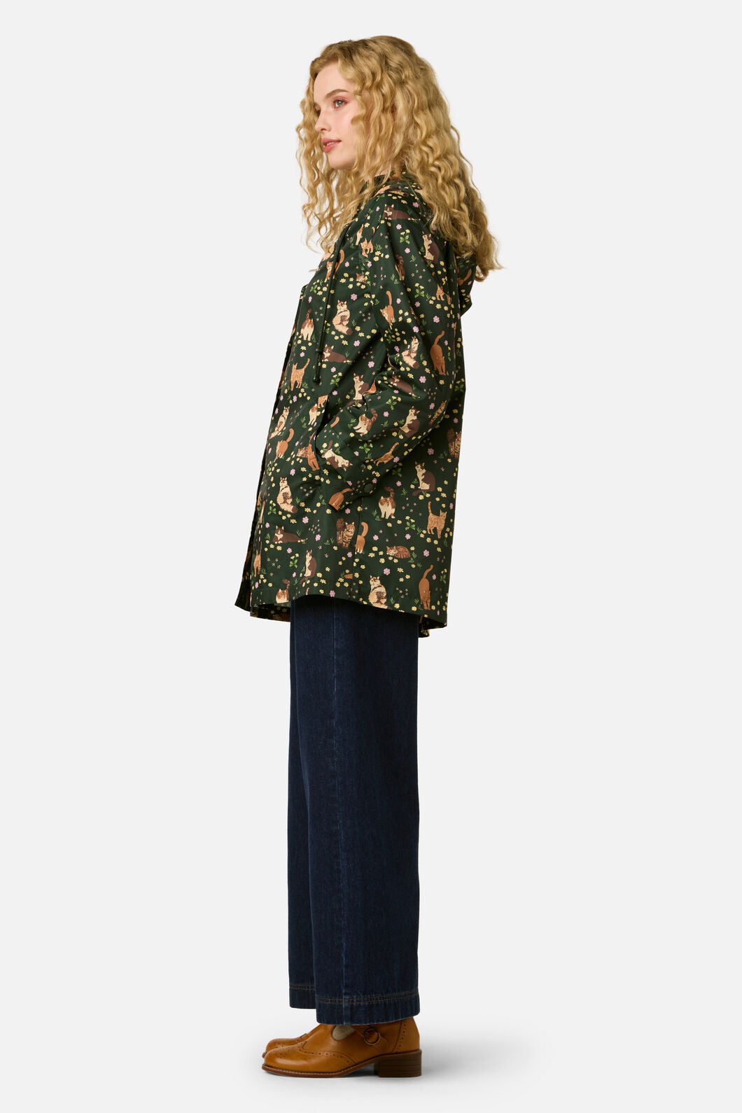 Princess Highway - Cute Cats Raincoat - green