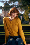 Princess Highway - Clara Pointelle Cardigan - mustard