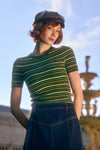 Princess Highway - Patsy Stripe Knit Top - green