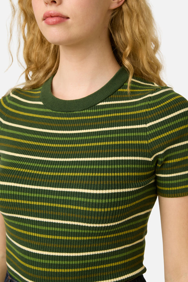 Princess Highway - Patsy Stripe Knit Top - green