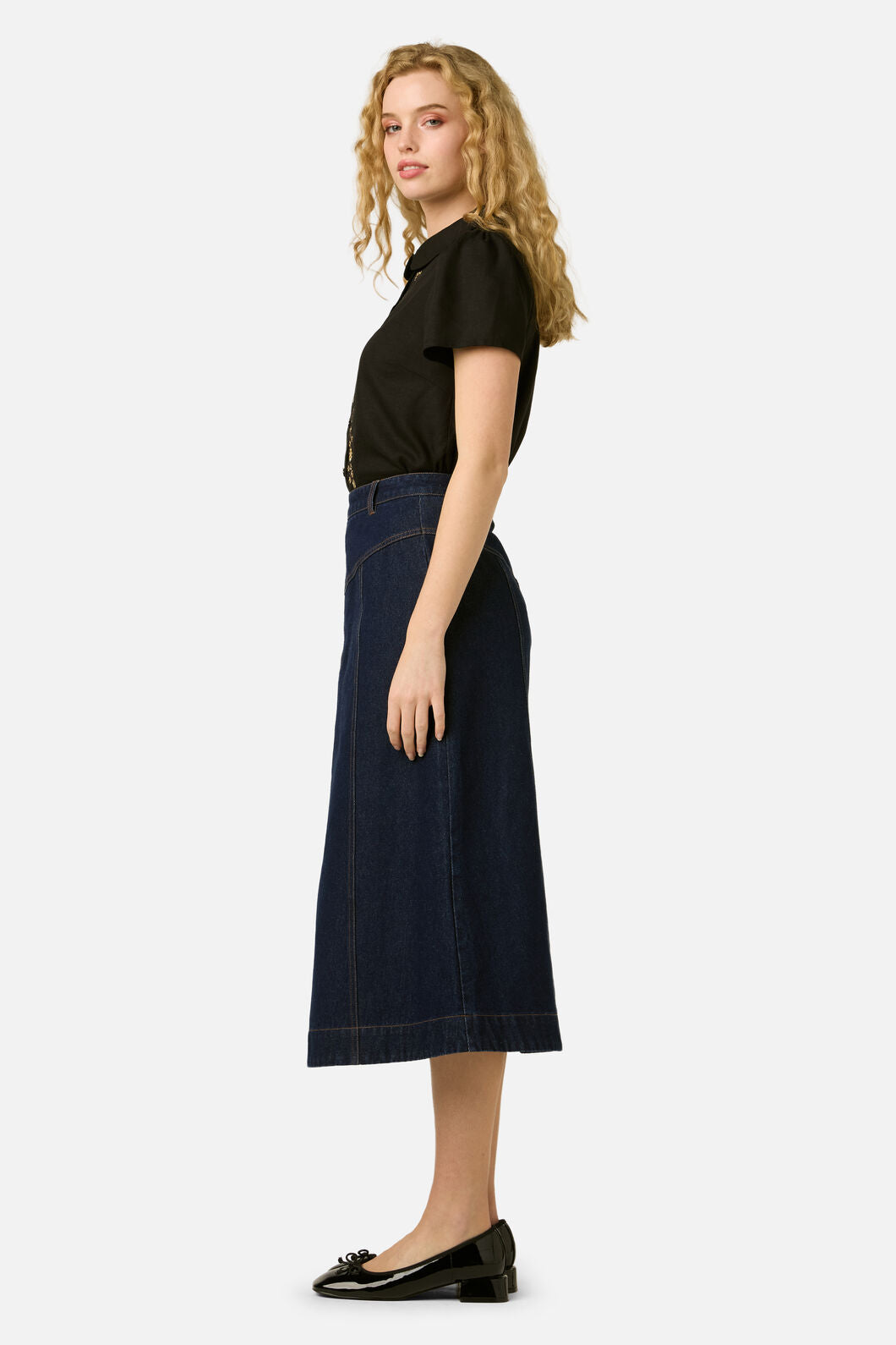 Princess Highway - Luxe Fleur Embroidered Blouse - black