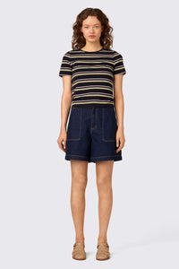 Princess Highway - Luxe Stripe Tee - navy