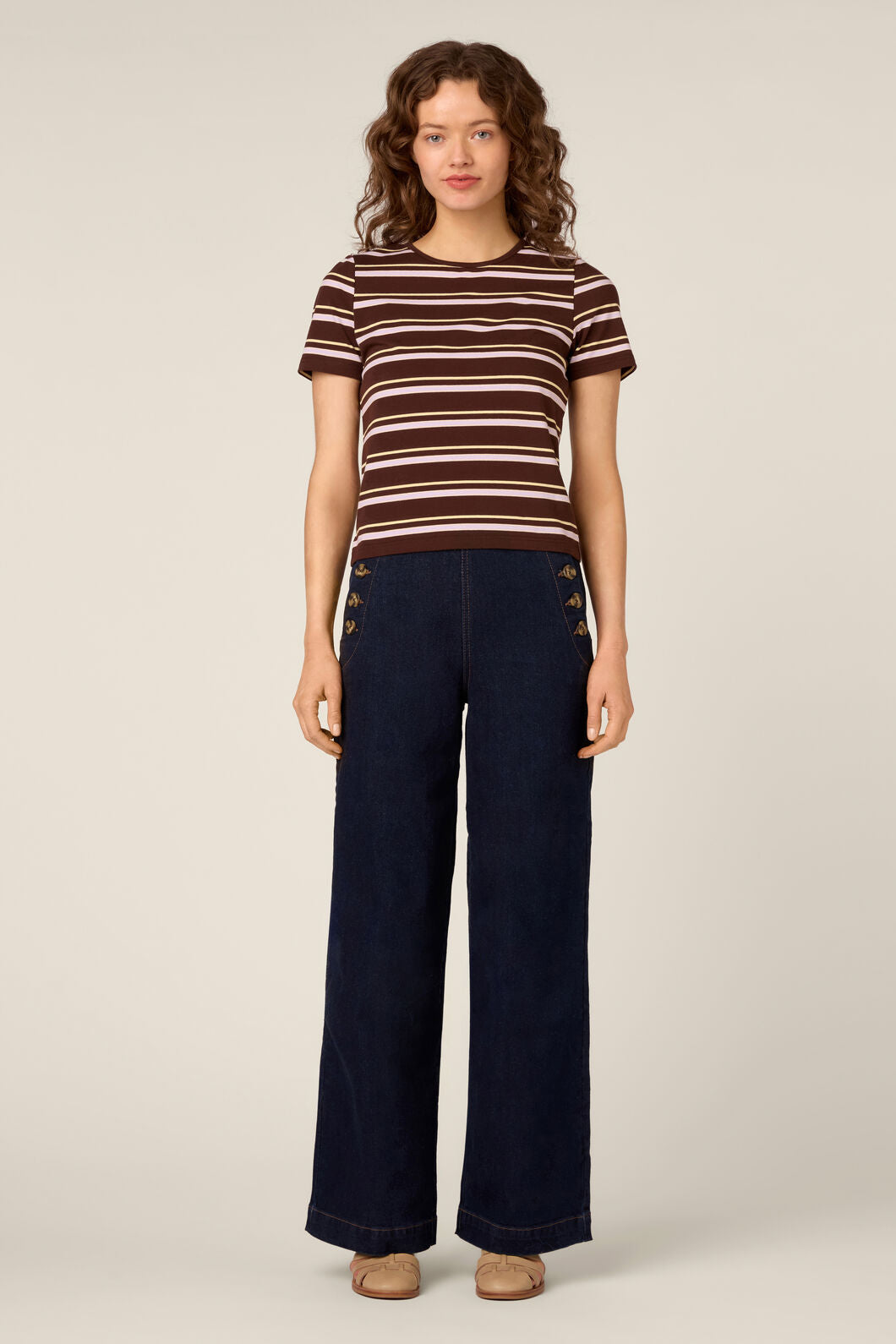 Princess Highway - Luxe Stripe Tee - chocolate