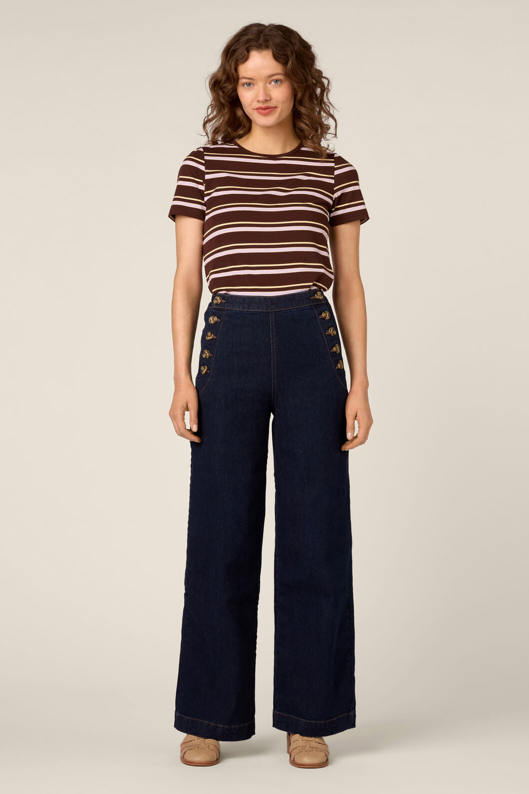 Princess Highway - Luxe Stripe Tee - chocolate