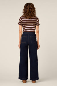 Princess Highway - Luxe Stripe Tee - chocolate