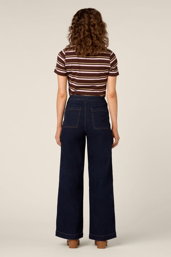 Princess Highway - Luxe Stripe Tee - chocolate