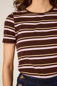 Princess Highway - Luxe Stripe Tee - chocolate