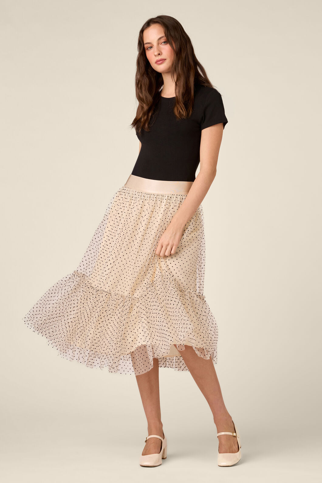 Princess Highway - Olivia Spot Tulle Skirt - cream