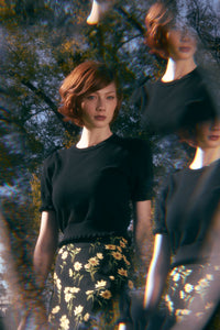 Princess Highway - Zoe Ruffle Knit Top - black