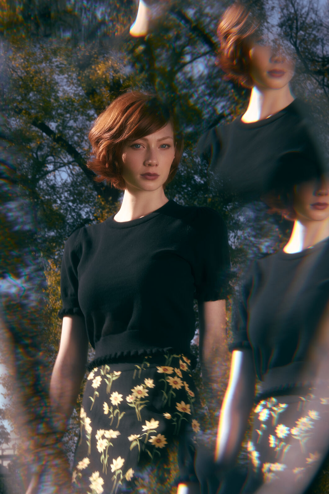 Princess Highway - Zoe Ruffle Knit Top - black