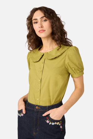 Princess Highway - Lydia Short Sleeve Blouse - green