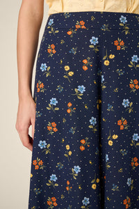 Princess Highway - Chloe Ditsy 90S Wide Leg Pant - navy