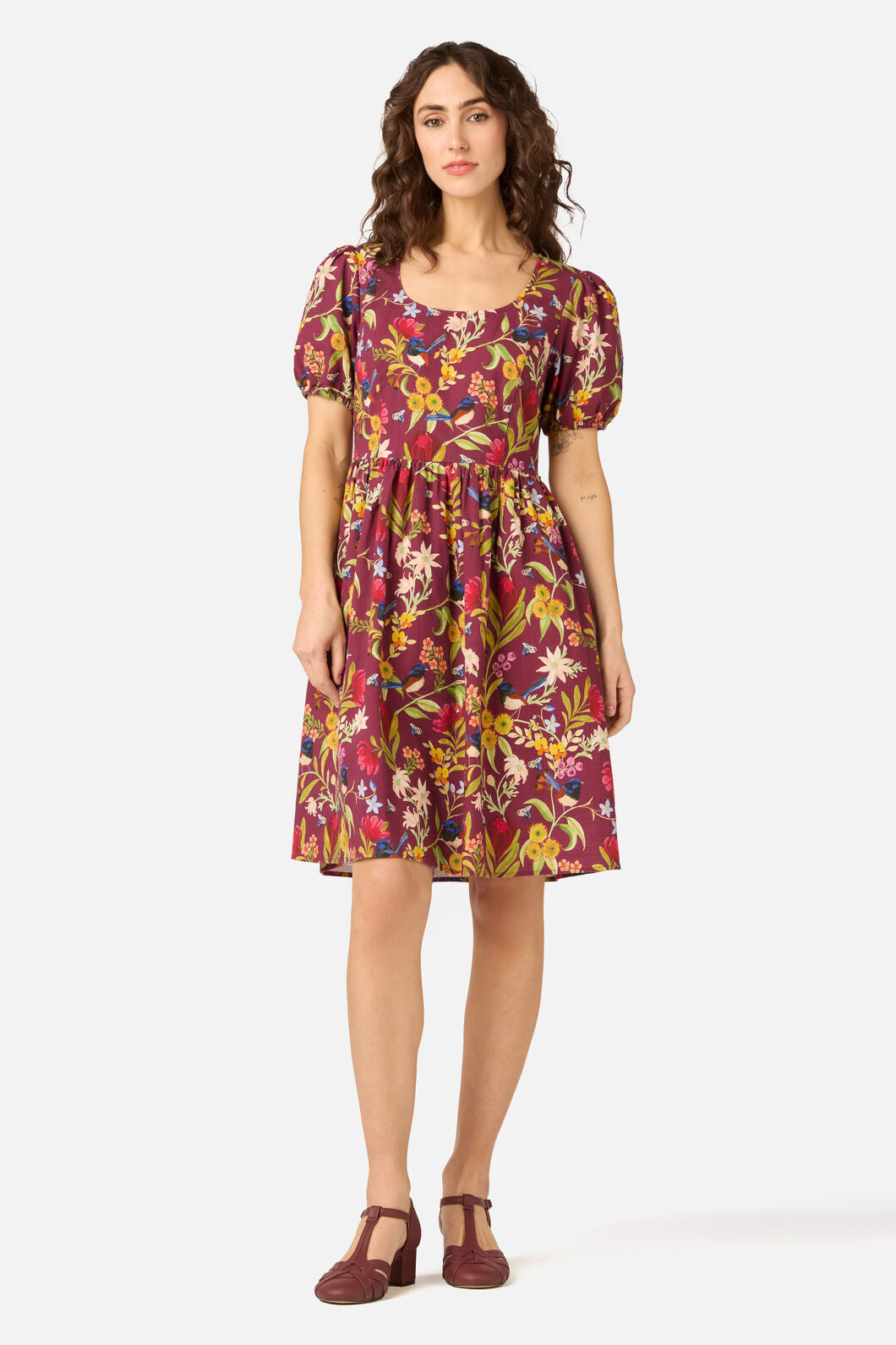 Princess Highway - Fairy Wren Mini Dress - plum