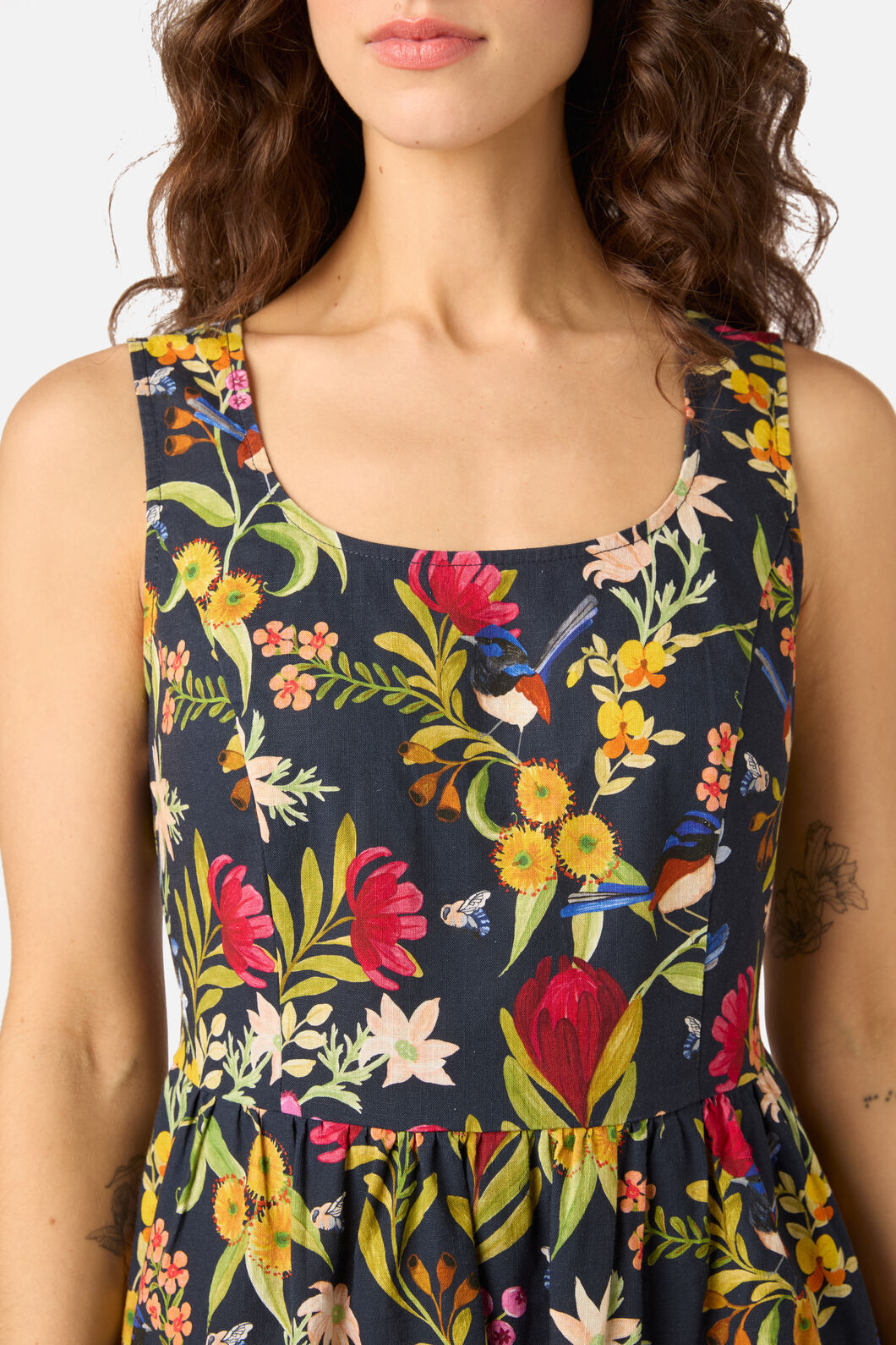 Princess Highway - Fairy Wren Midi Dress - navy