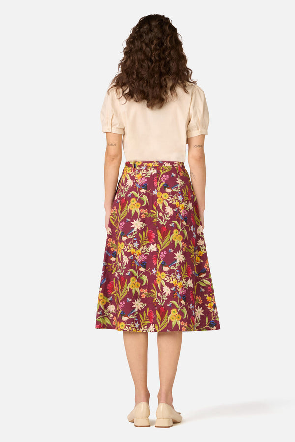 Princess Highway - Fairy Wren Midi Skirt - plum