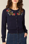 Princess Highway - Wren Embroidered Cardigan - navy