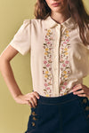 Princess Highway - Chloe Embroidered Blouse - cream