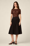 Princess Highway - Nell V-Yoke Midi Skirt - black