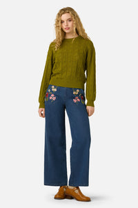 Princess Highway - Gracey Wave Knit Jumper - olive