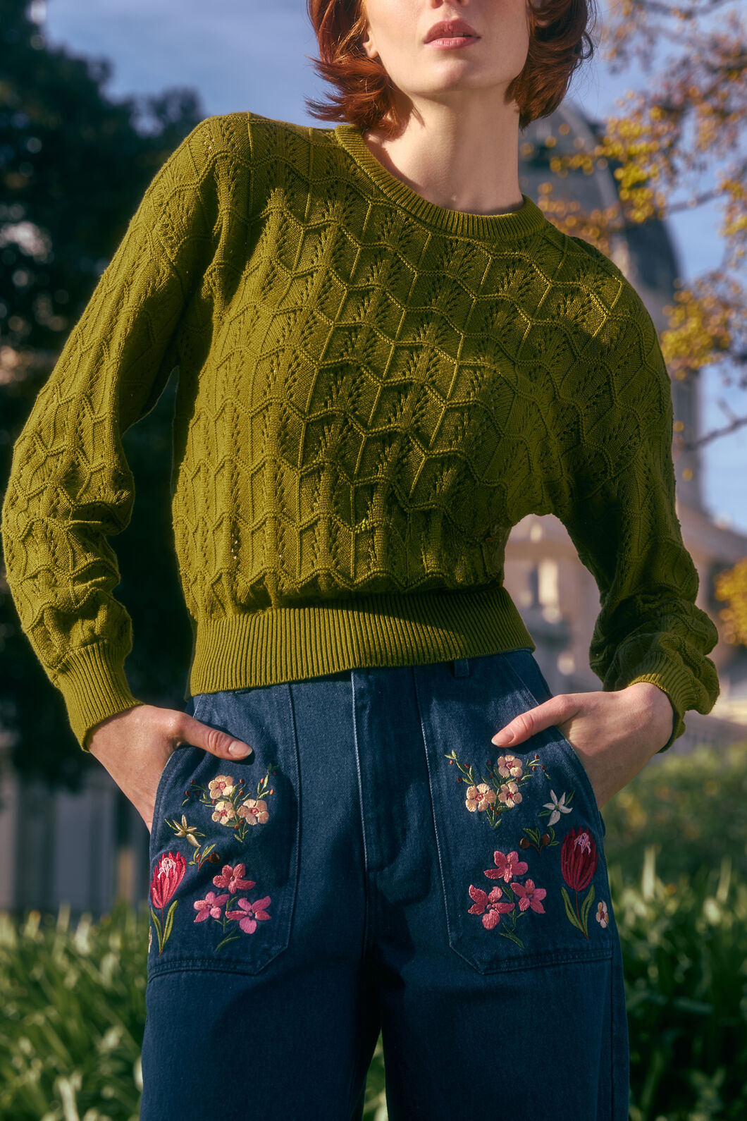 Princess Highway - Gracey Wave Knit Jumper - olive