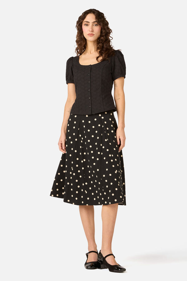 Princess Highway - Nova Prairie Short Sleeve Top - black