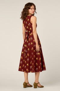 Princess Highway - Meika 90S Flower Midi Dress - rust