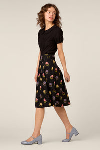 Princess Highway - Meika 90S Flower Skirt - black