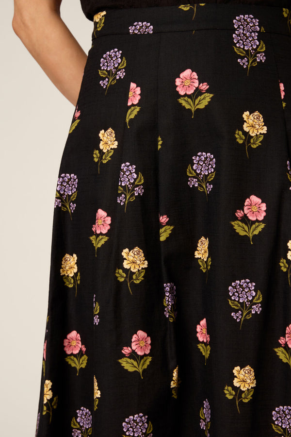 Princess Highway - Meika 90S Flower Skirt - black